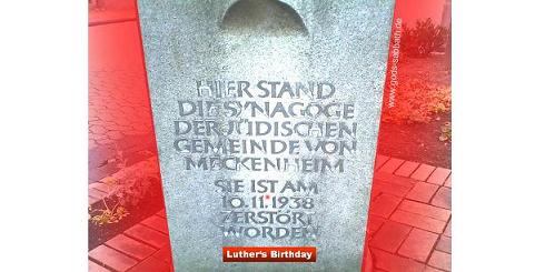 Luther: Firstly, that their synagogues be set on fire that God may see that we are Christians